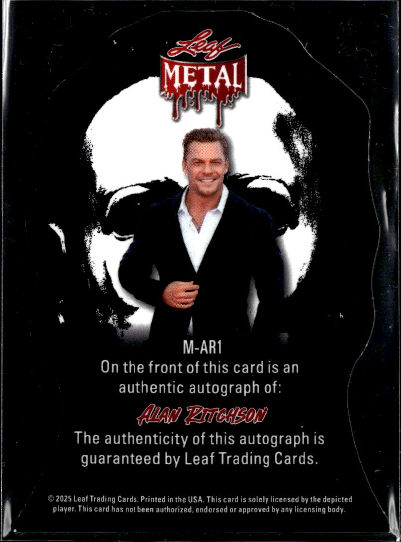 Alan Ritchson 2025 Leaf Metal Halloween Auto Autograph Blue Moutain State 1/3