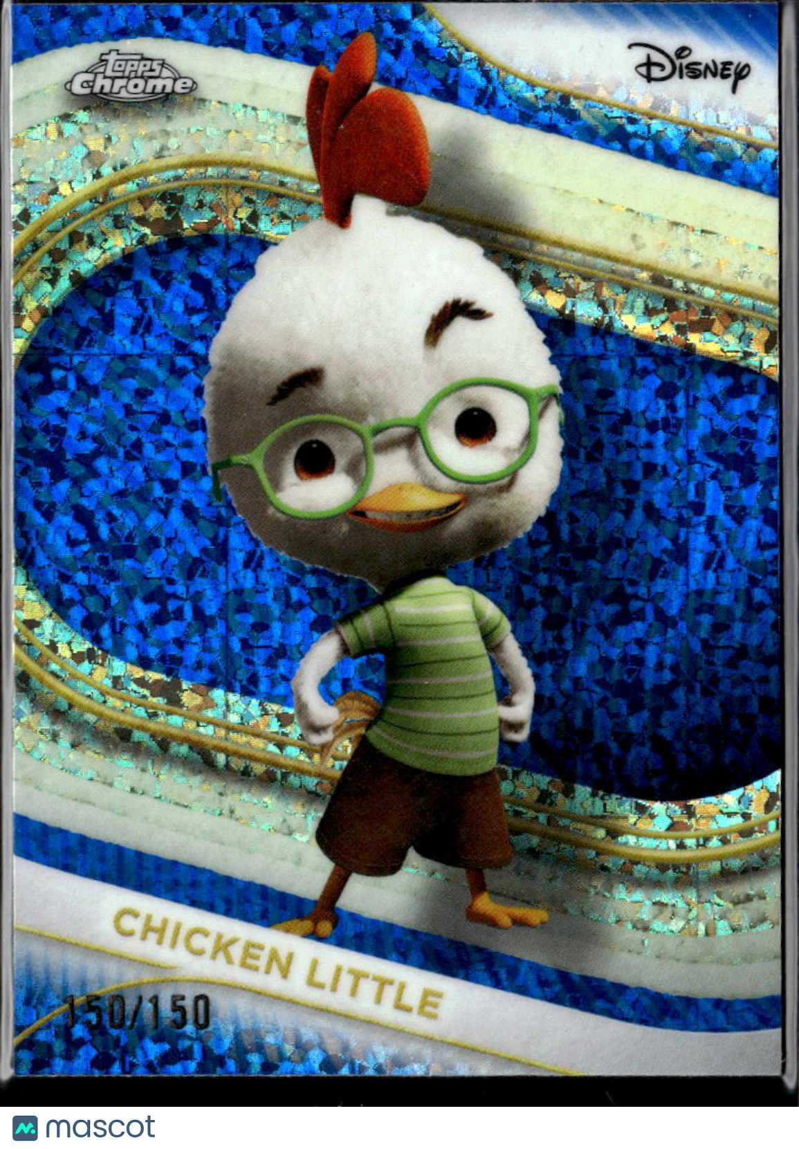 Chicken Little 2025 Topps Chrome Disney Blue Diamond Refractor 150/150 #20