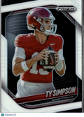 Ty Simpson 2025 Prizm Black White Prizm Rookie RC 16/175 Alabama LA Rams