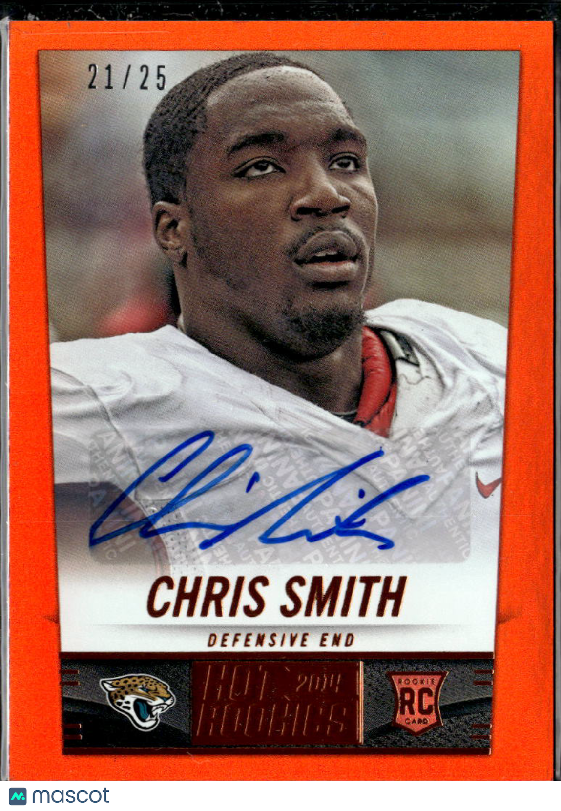 Chris Smith 2014 Score Hot Auto Autograph RC Orange 21/25 Jacksonville Jaguars