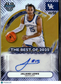 Jaland Lowe 2026 Bowman's Best Auto Autograph 48/50 Kentucky