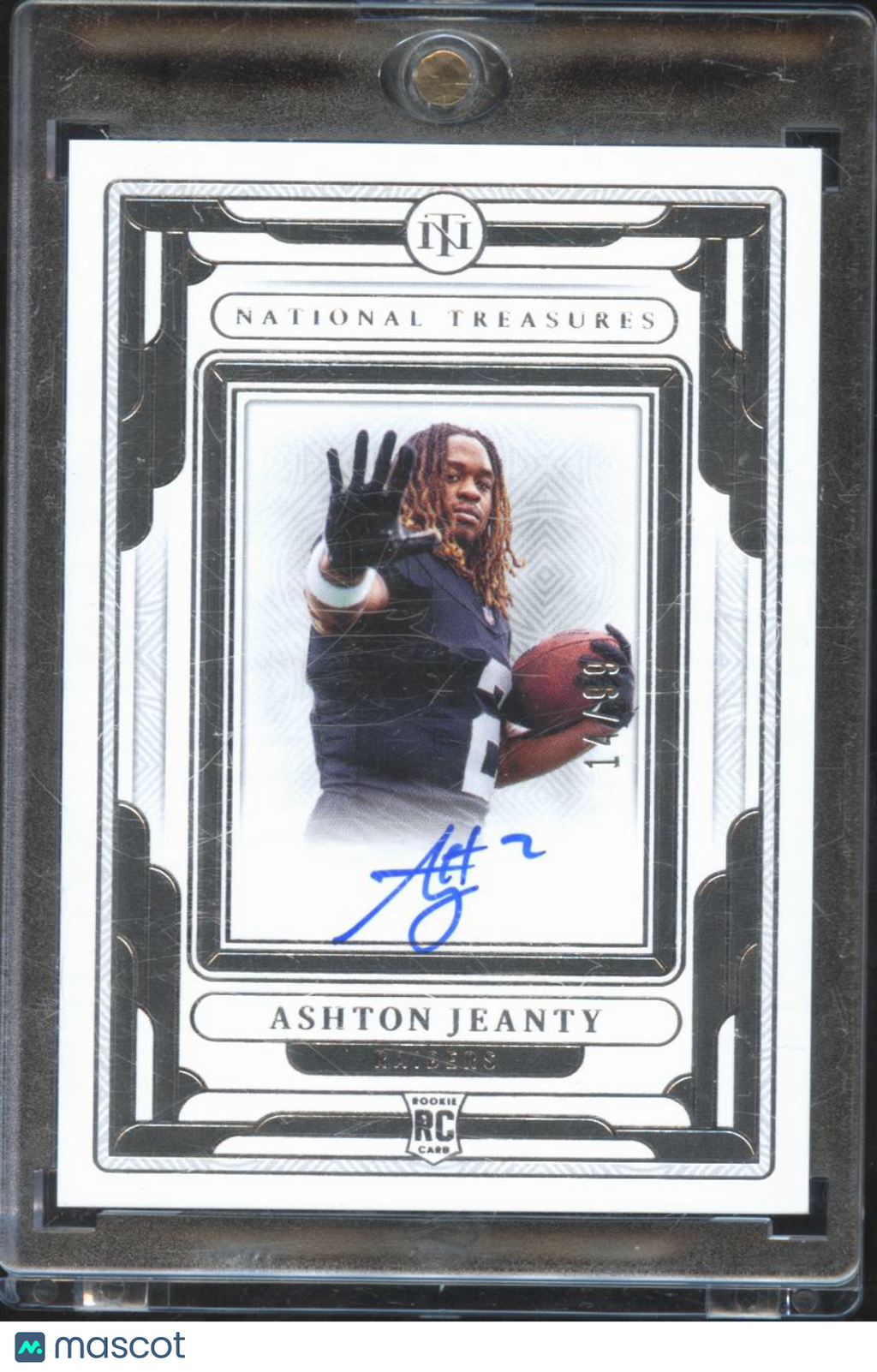 Ashton Jeanty 2025 National Treasures Auto Autograph RC 14/99 Las Vegas Raiders