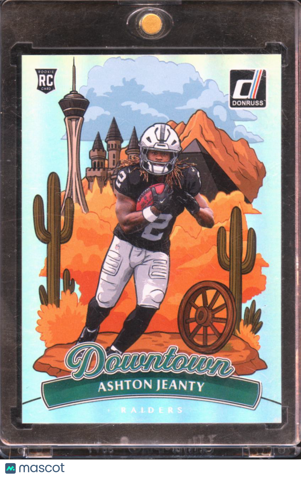 Ashton Jeanty 2025 Donruss DOWNTOWN SSP CASE HIT RC Las Vegas Raiders