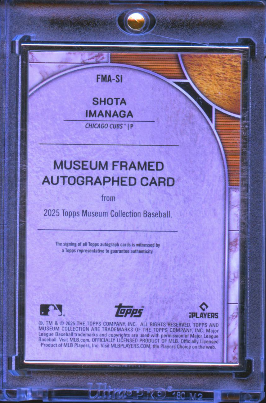 Shota Imanaga 2025 Museum Collection Museum Framed Auto Autograph 11/25 Cubs