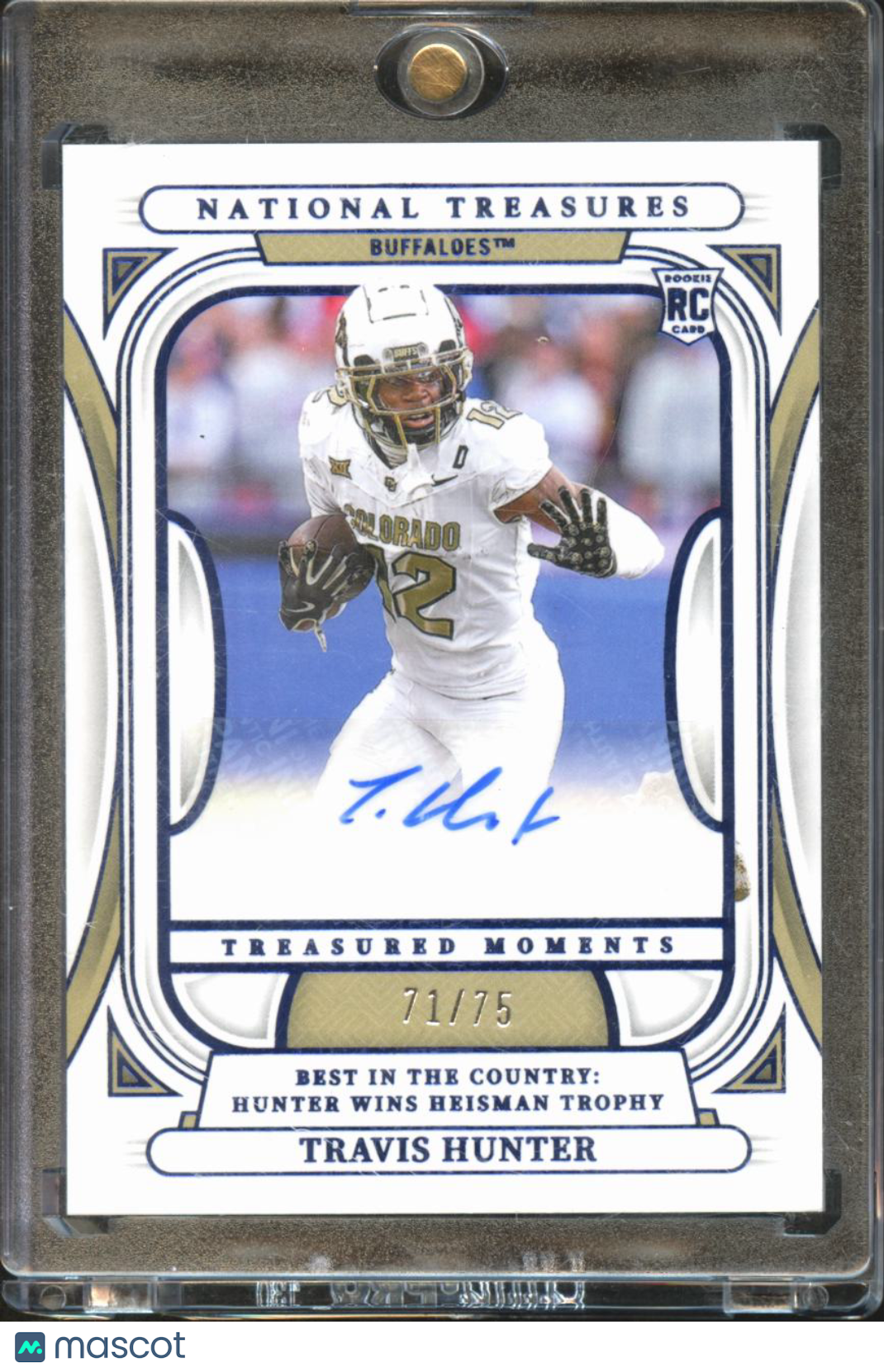 Travis Hunter 2025 National Treasures Auto Autograph RC 71/75 Colorado Buffaloes
