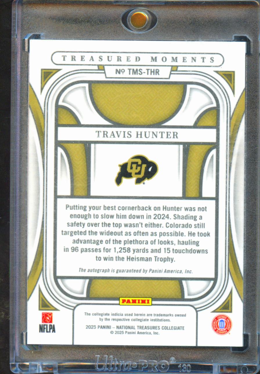 Travis Hunter 2025 National Treasures Auto Autograph RC 71/75 Colorado Buffaloes