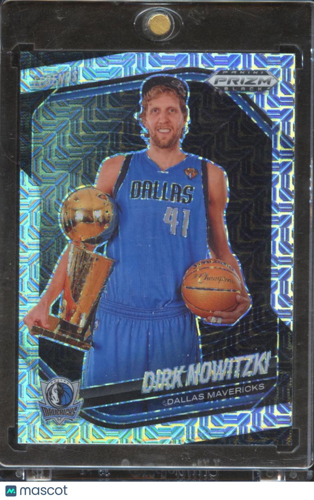 Dirk Nowitzki 2024-25 Prizm Black Mojo Prizm 10/25 Dallas Mavericks