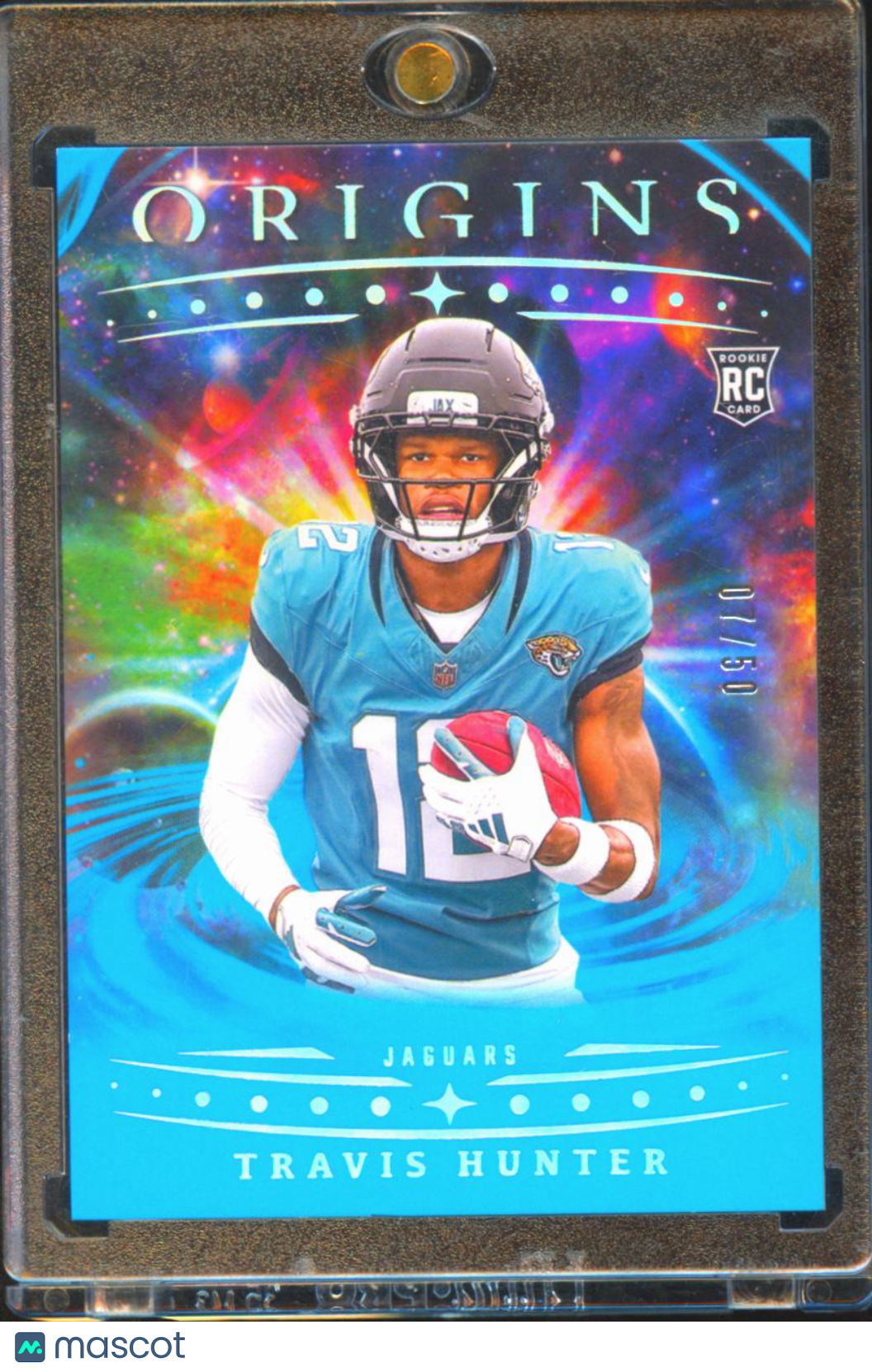 Travis Hunter 2025 Origins Teal Rookie RC 7/50 Jacksonville Jaguars