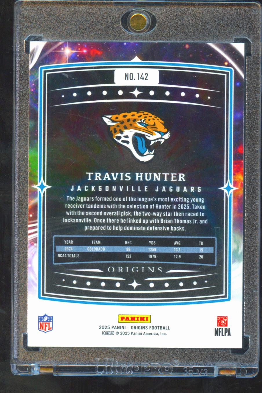 Travis Hunter 2025 Origins Teal Rookie RC 7/50 Jacksonville Jaguars
