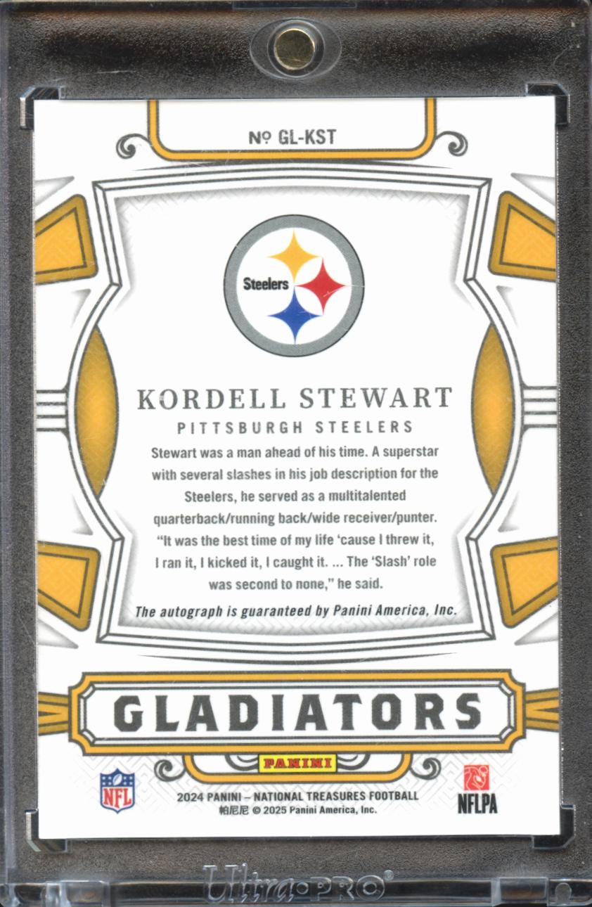 Kordell Stewart 2025 National Treasures Gladiators Auto Autograph 2/10 Steelers