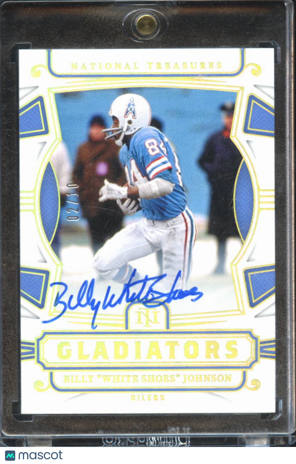 Billy White Shoes Johnson 2025 National Treasures Auto Autograph 2/10 Oilers