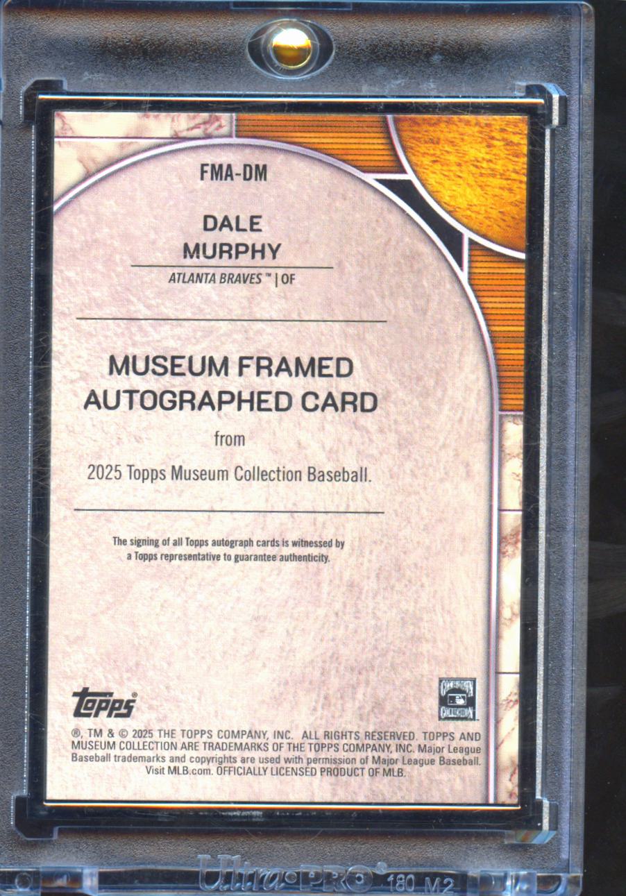 Dale Murphy 2025 Topps Museum Collection Auto Autograph 1/5 Atlanta Braves