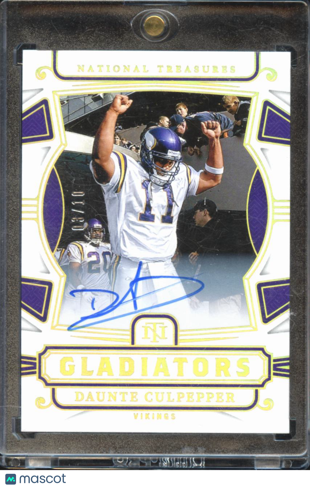 Daunte Culpepper 2025 National Treasures Gladiators Auto Autograph 3/10 Vikings