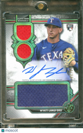Wyatt Langford 2024 Triple Threads Auto Autograph Patch RC 20/99 Texas Rangers
