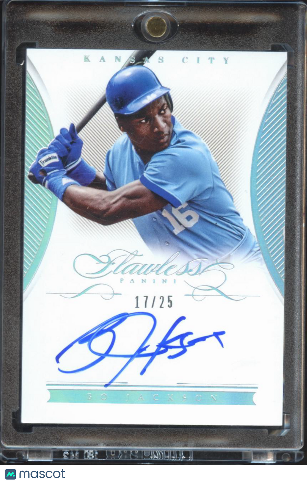 Bo Jackson 2016 Flawless On Card Auto Autograph 17/25 Kansas City Royals