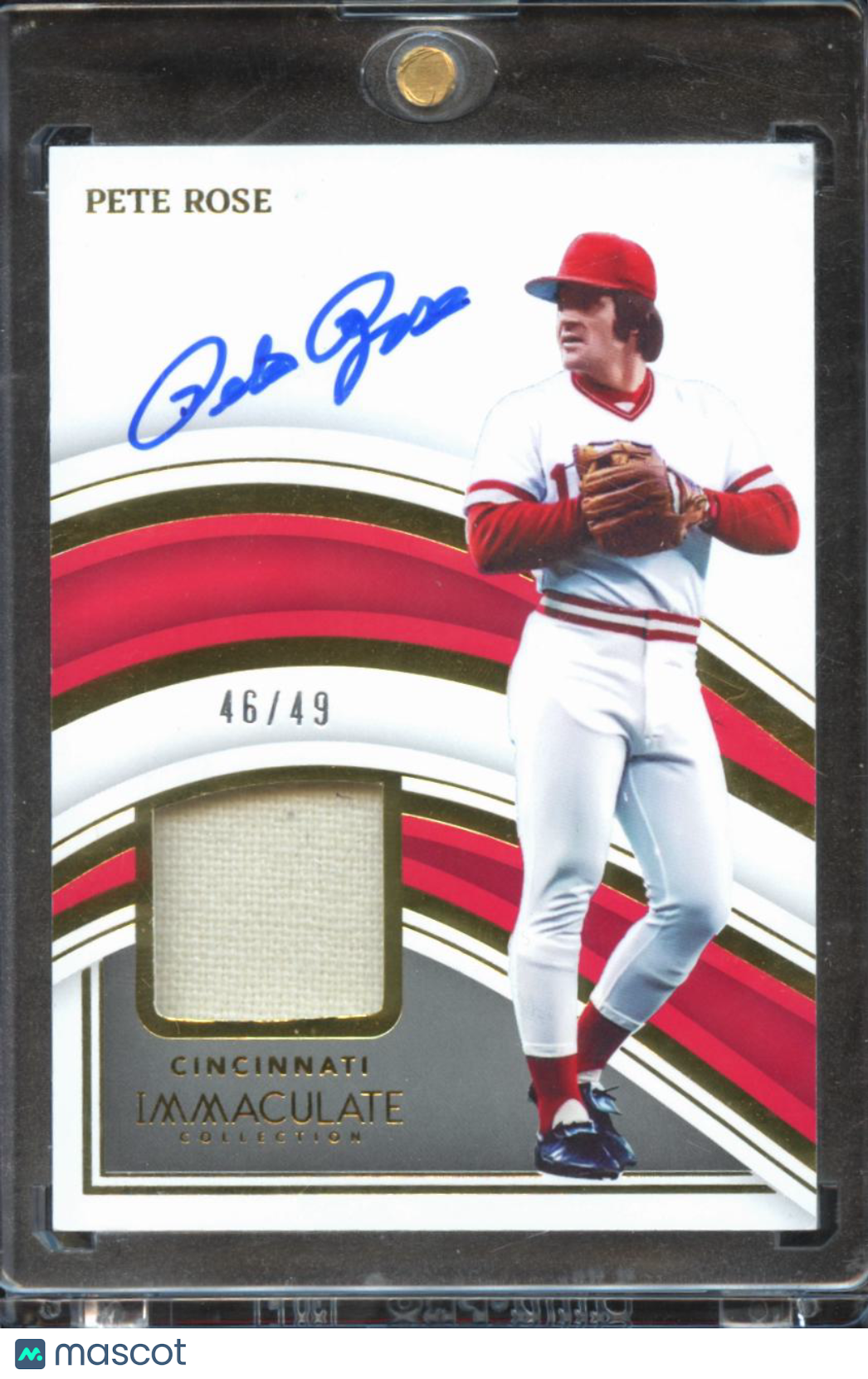 Pete Rose 2023 Immaculate Auto Autograph Game Worn Patch 46/49 Cincinnati Reds