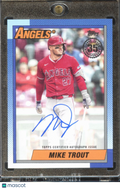 Mike Trout 2025 Topps '90 On Card Auto Autograph Los Angeles Angels