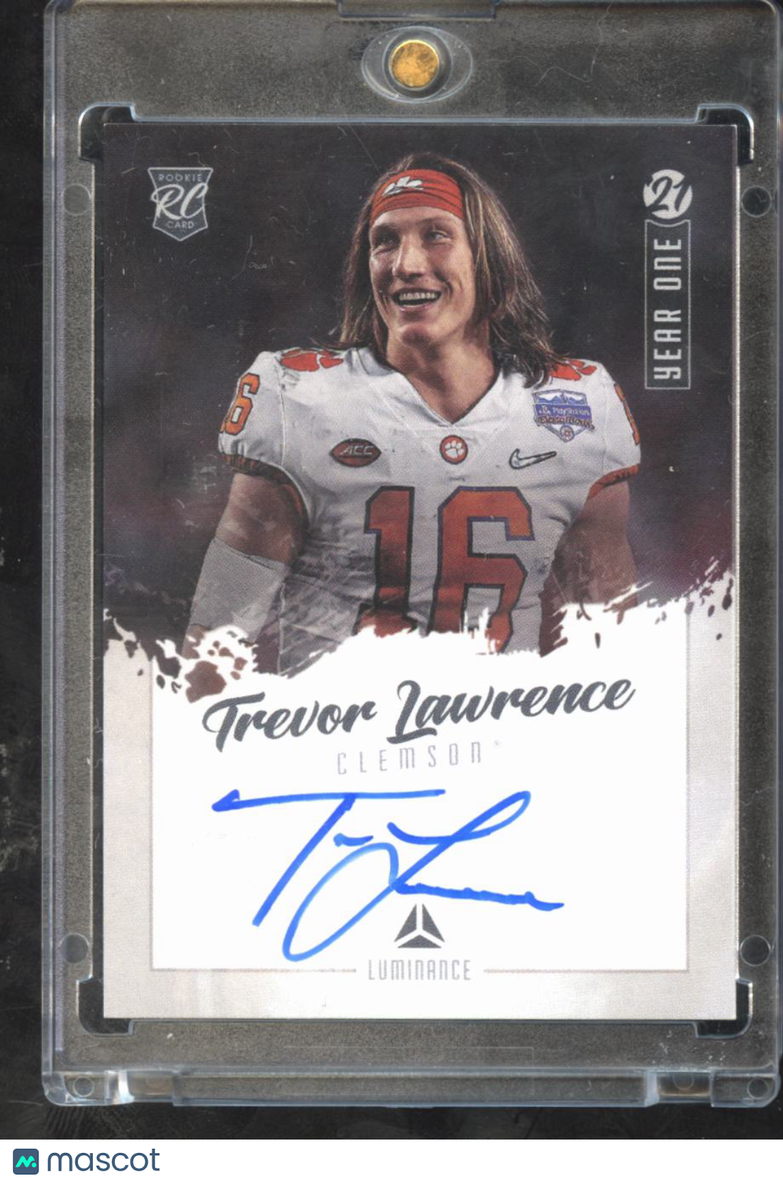 Trevor Lawrence 2021 Luminance Year One No Helmet Auto Autograph RC Tigers