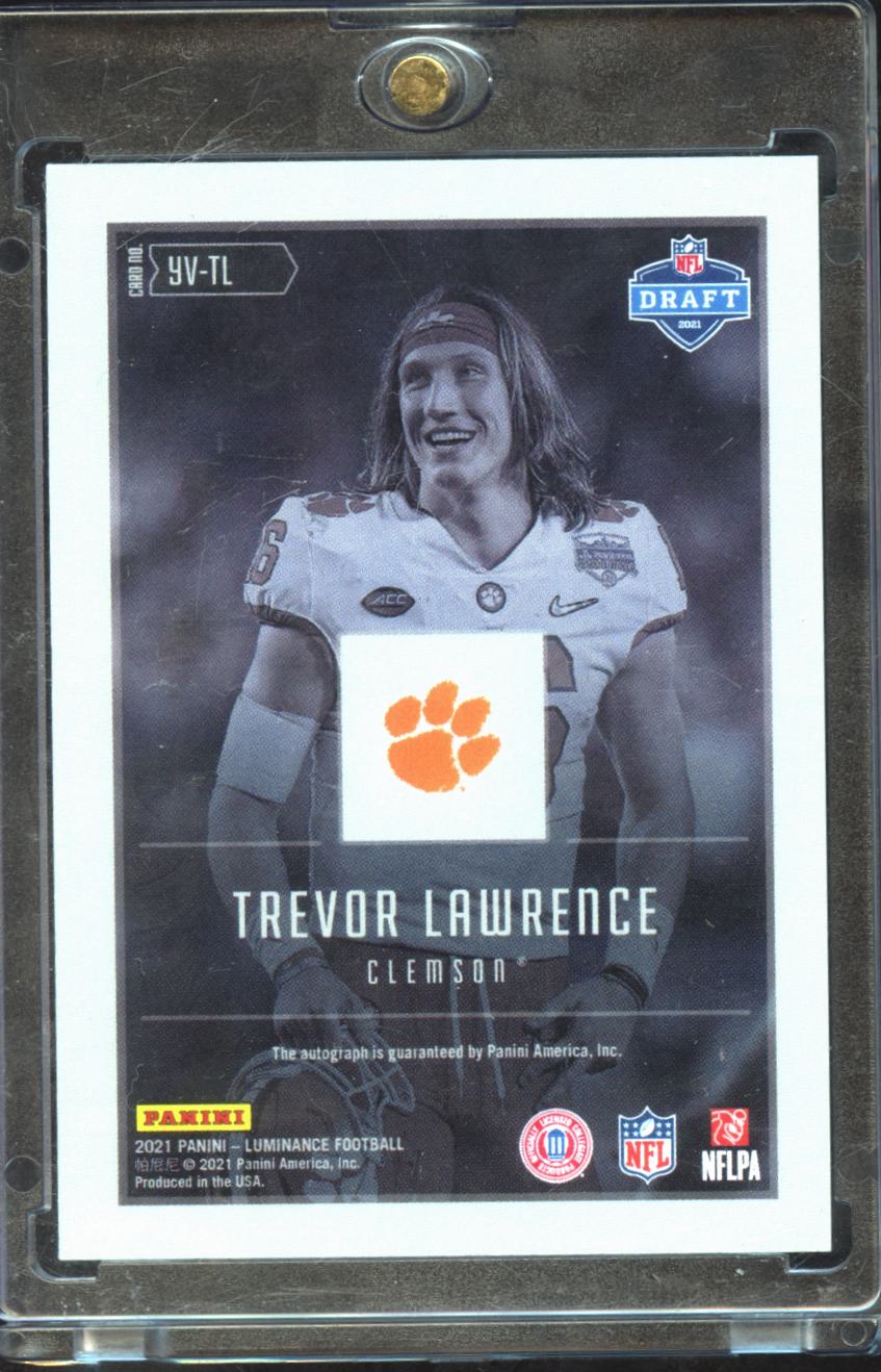 Trevor Lawrence 2021 Luminance Year One No Helmet Auto Autograph RC Tigers