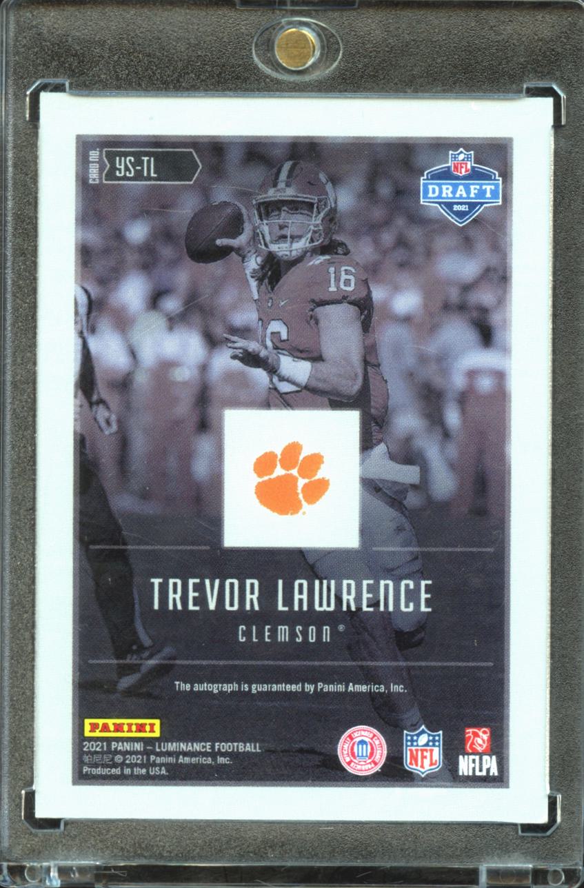 Trevor Lawrence 2021 Luminance Year One Green Ink Auto Autograph RC Tigers