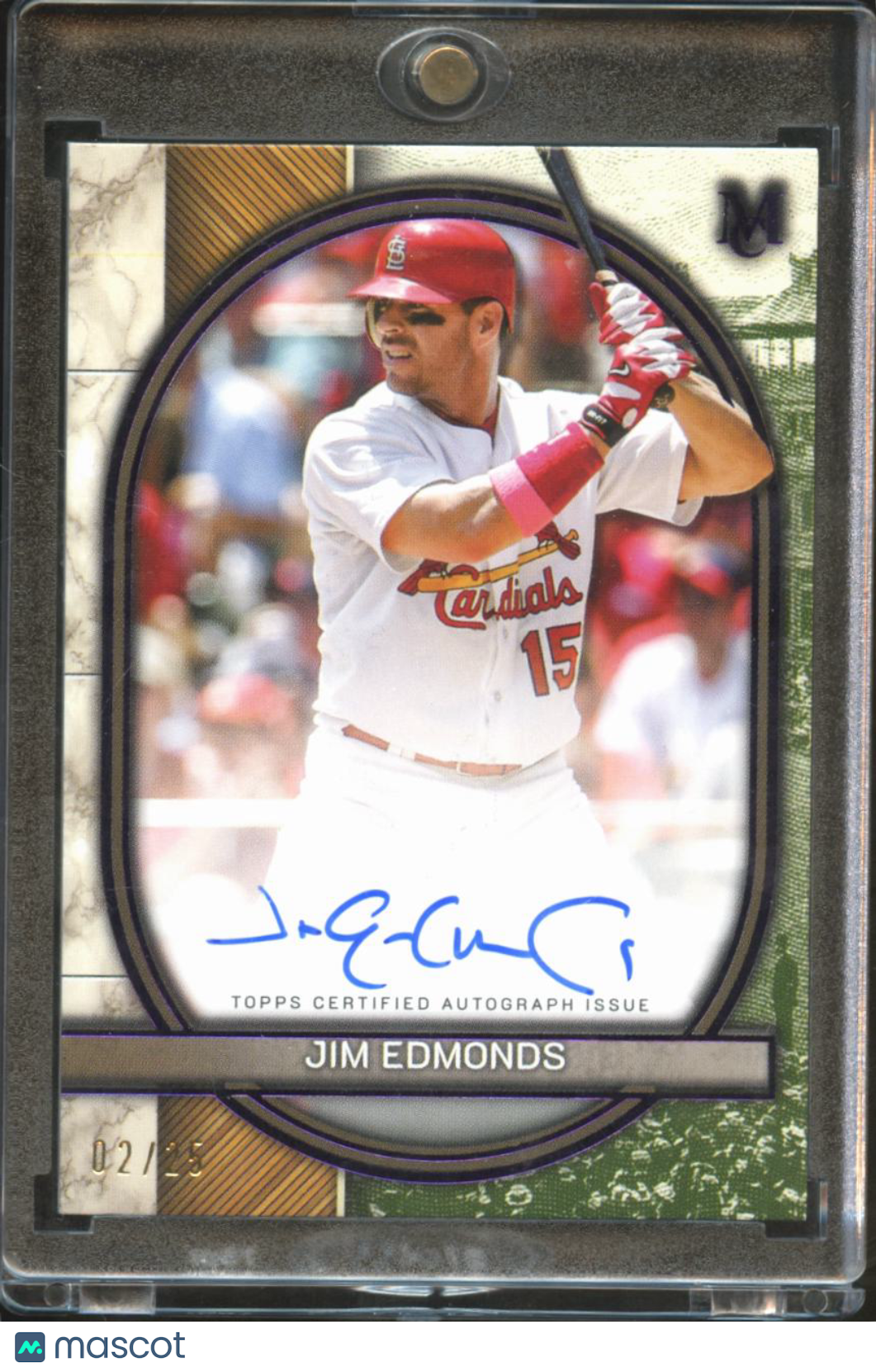Jim Edmonds 2025 Topps Museum Collection Auto Autograph 2/25 St. Louis Cardinals