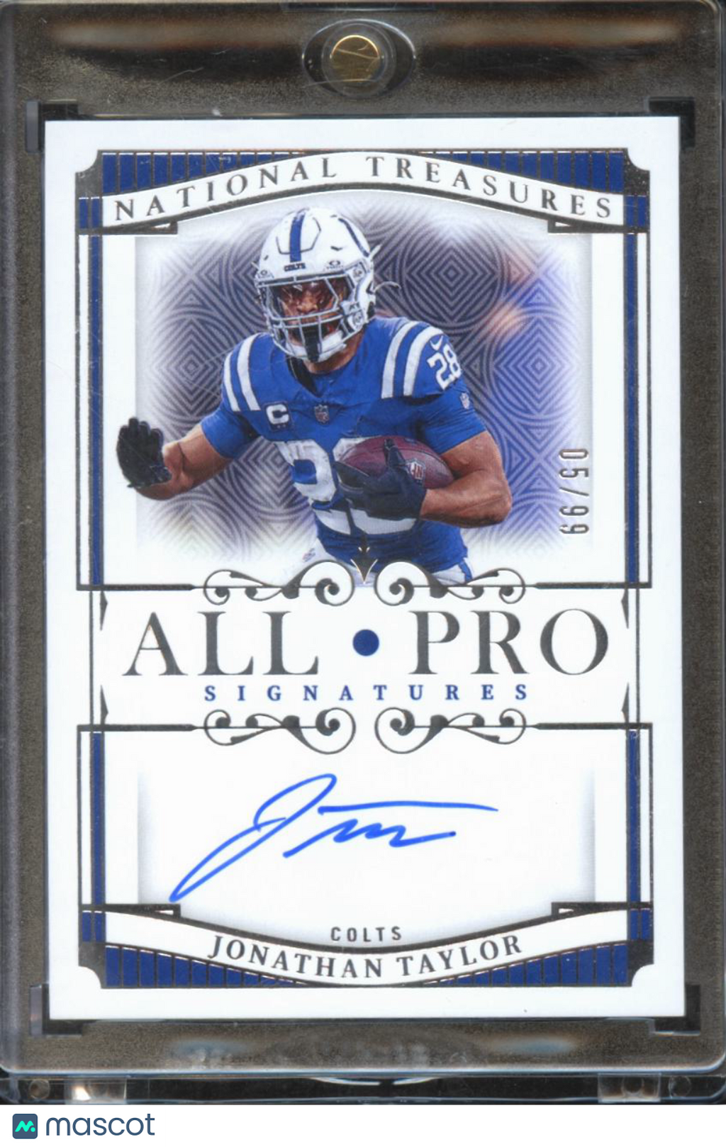 Jonathan Taylor 2025 National Treasures On Card Auto Autograph 5/99 Colts