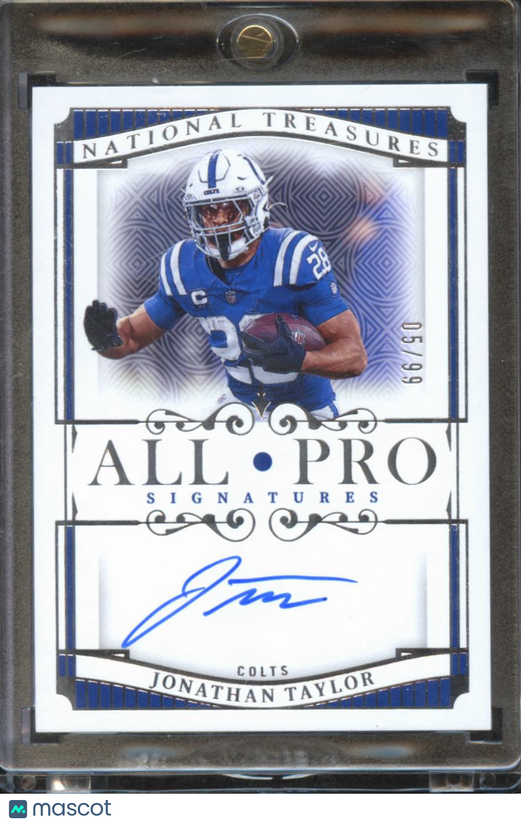 Jonathan Taylor 2025 National Treasures On Card Auto Autograph 5/99 Colts