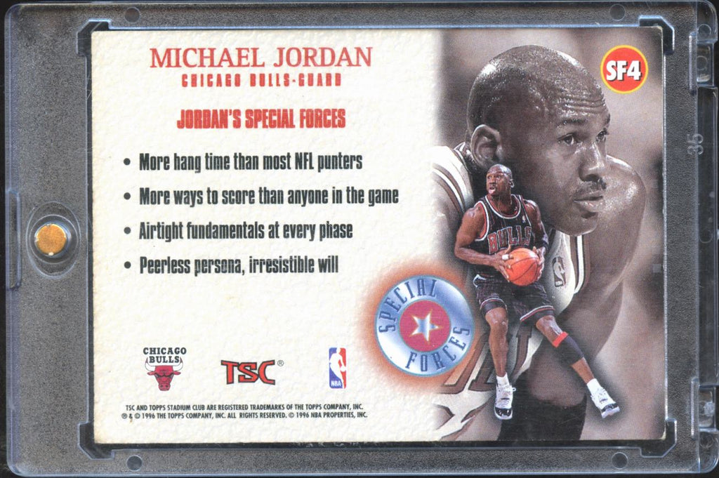 Michael Jordan 1996 Topps Stadium Club Special Forces POOR #SF4 Chicago Bulls