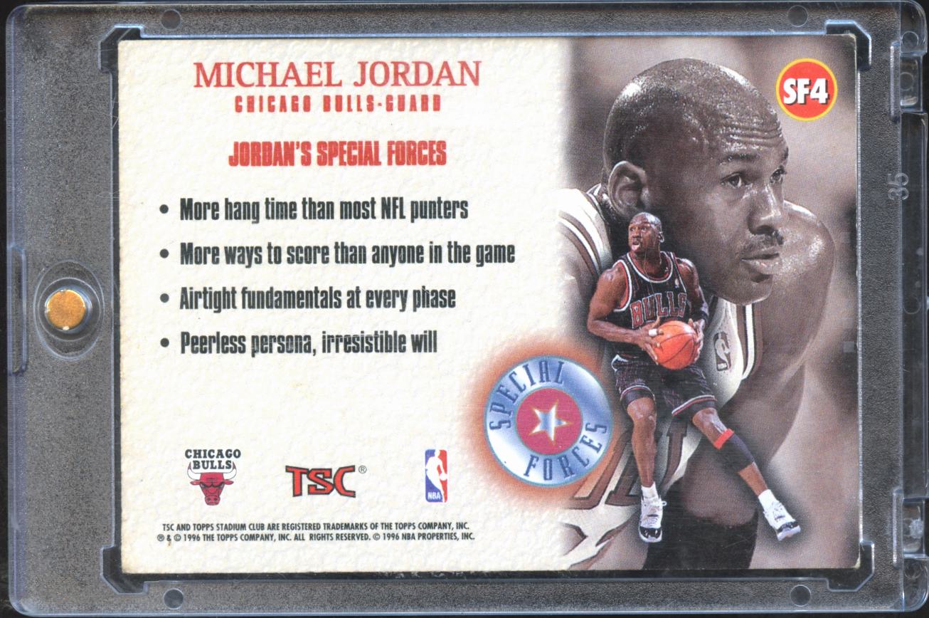 Michael Jordan 1996 Topps Stadium Club Special Forces POOR #SF4 Chicago Bulls