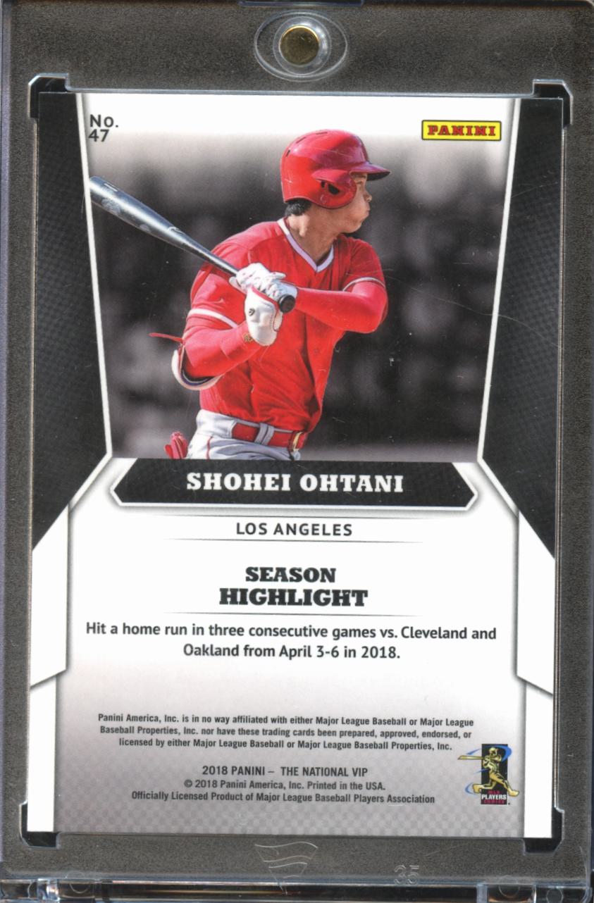 Shohei Ohtani 2018 Panini The National VIP Rookie RC Los Angeles Angels #47