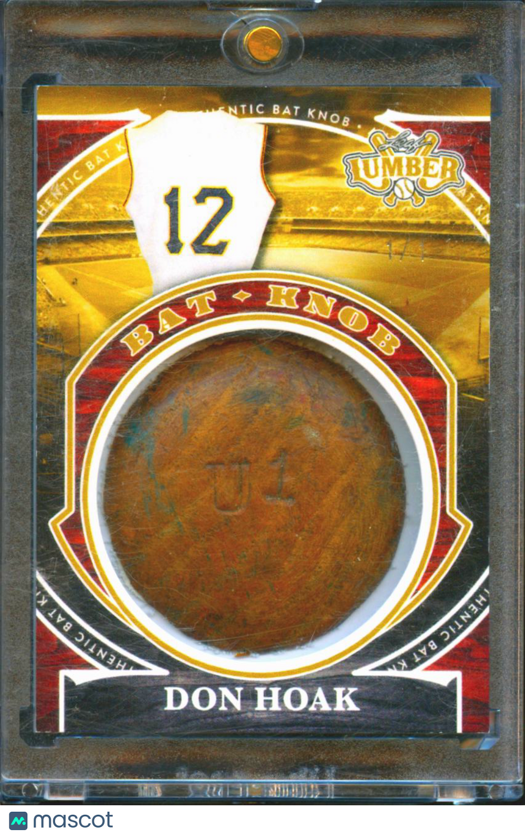 Don Hoak 2025 Leaf Lumber Game-Used Bat Knob 1/1 Pittsburgh Pirates