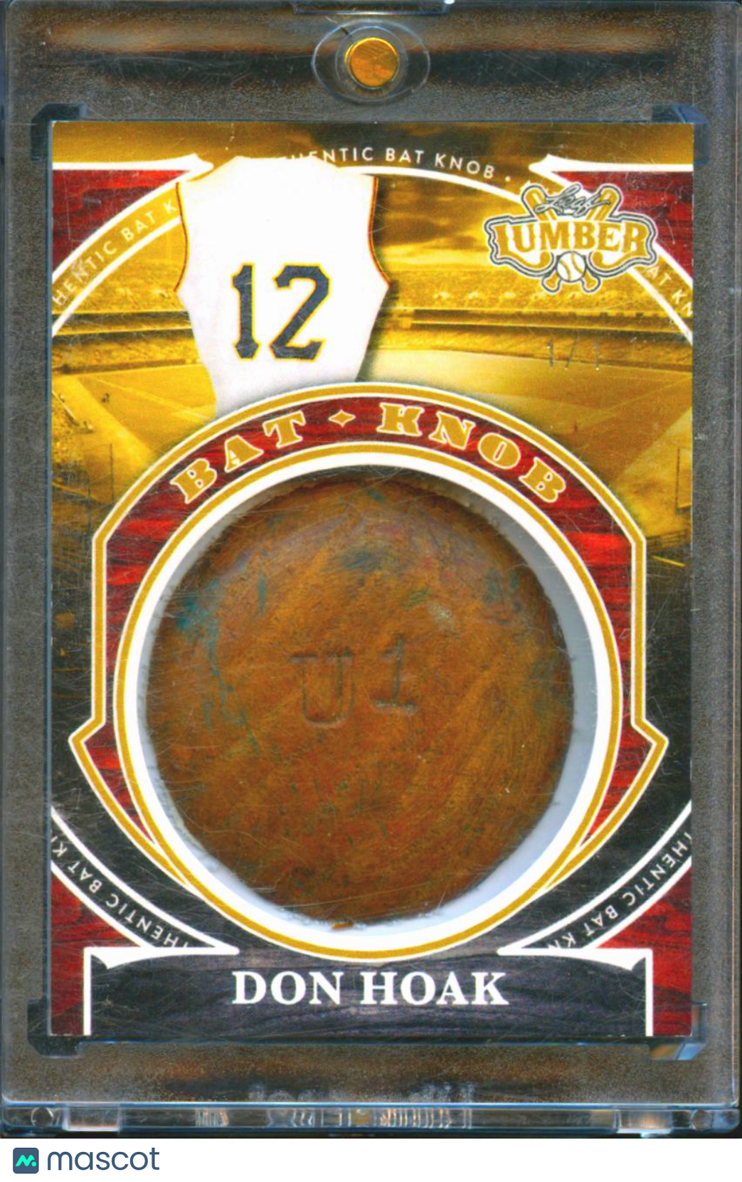 Don Hoak 2025 Leaf Lumber Game-Used Bat Knob 1/1 Pittsburgh Pirates