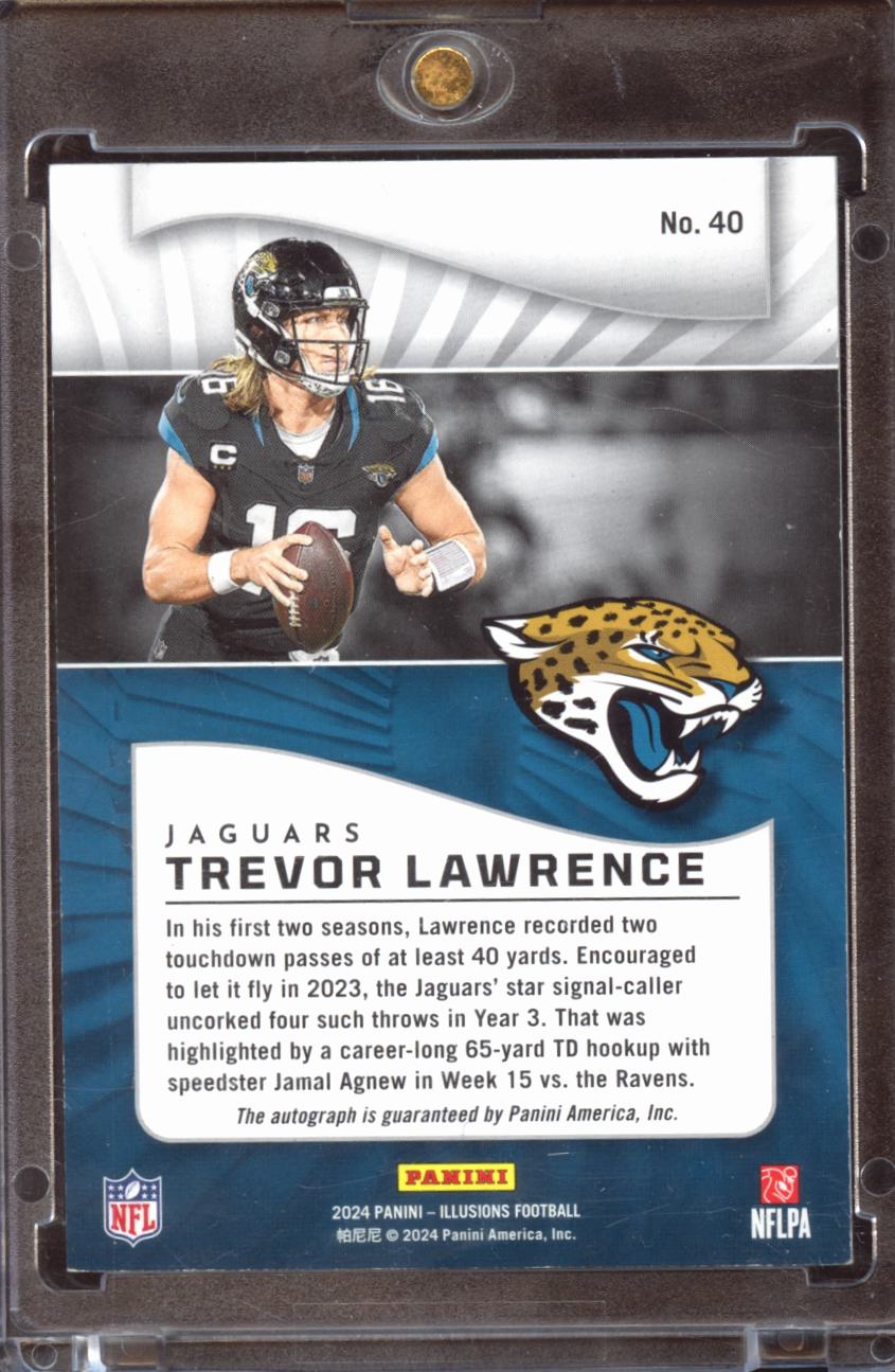 Trevor Lawrence 2024 Illusions Auto Autograph RED 23/99 Jacksonville Jaguars