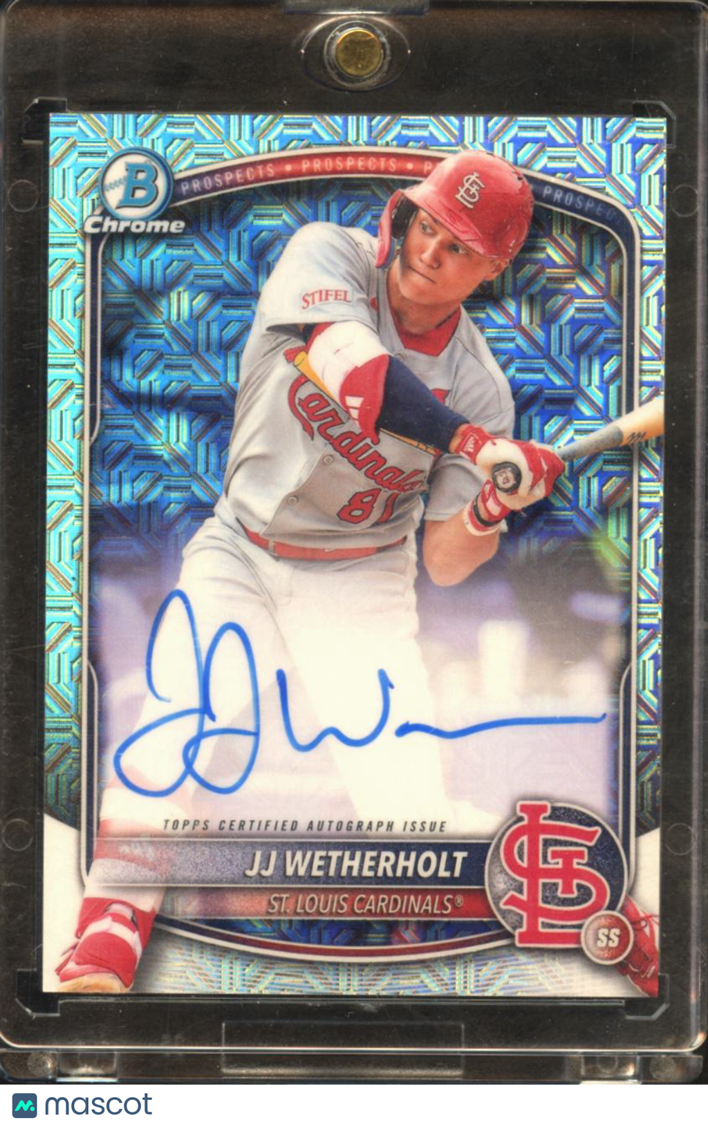 JJ Wetherholt 2025 Bowman Chrome Mega Box Auto Autograph St. Louis Cardinals