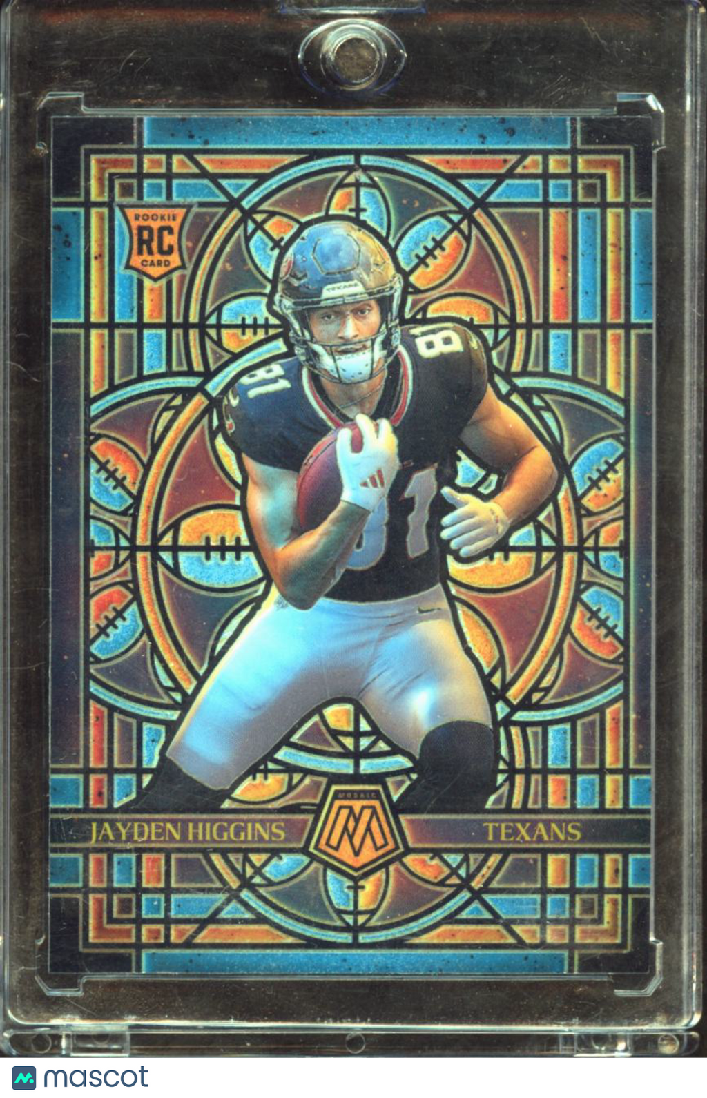 Jayden Higgins 2025 Mosaic Stained Glass SSP CASE HIT Rookie RC Houston Texans