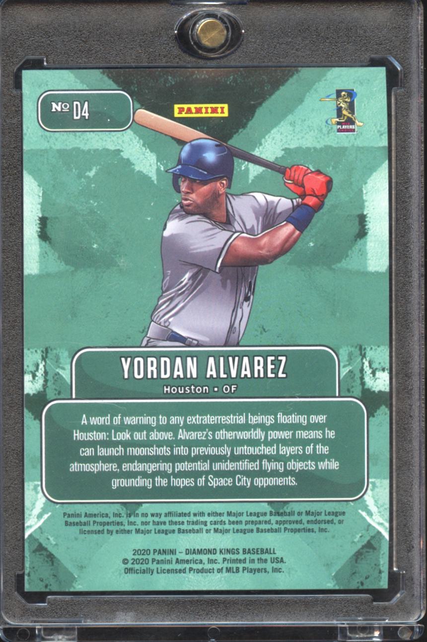 Yordan Alvarez 2020 Diamond Kings DOWNTOWN Rookie RC CASE HIT Houston Astros