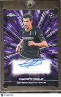 Gareth Bale 2026 Topps Chrome Auto Autograph Purple 7/75 Tottenham Hotspur