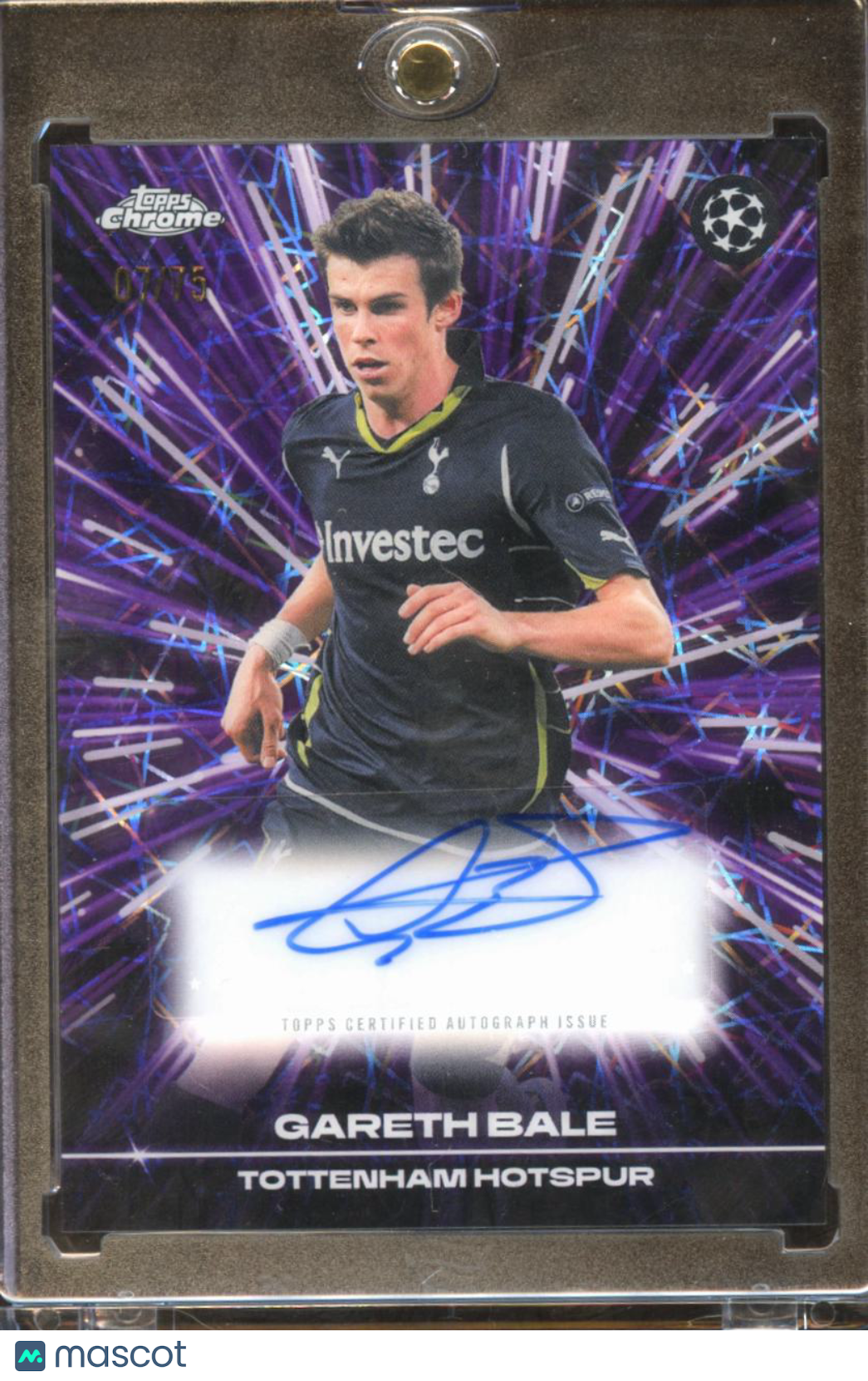 Gareth Bale 2026 Topps Chrome Auto Autograph Purple 7/75 Tottenham Hotspur