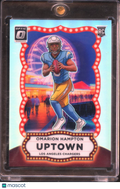 Omarion Hampton 2025 Optic UPTOWN SSP CASE HIT RC Los Angeles Chargers