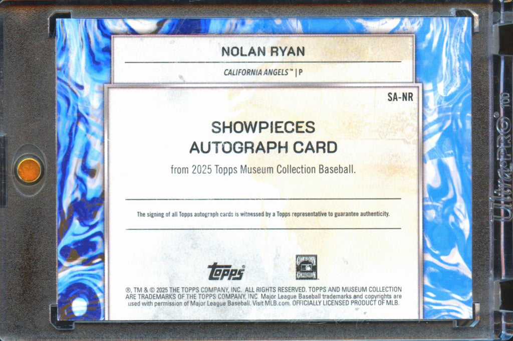 Nolan Ryan 2025 Museum Collection Showpieces Auto Autograph 7/15 Angels