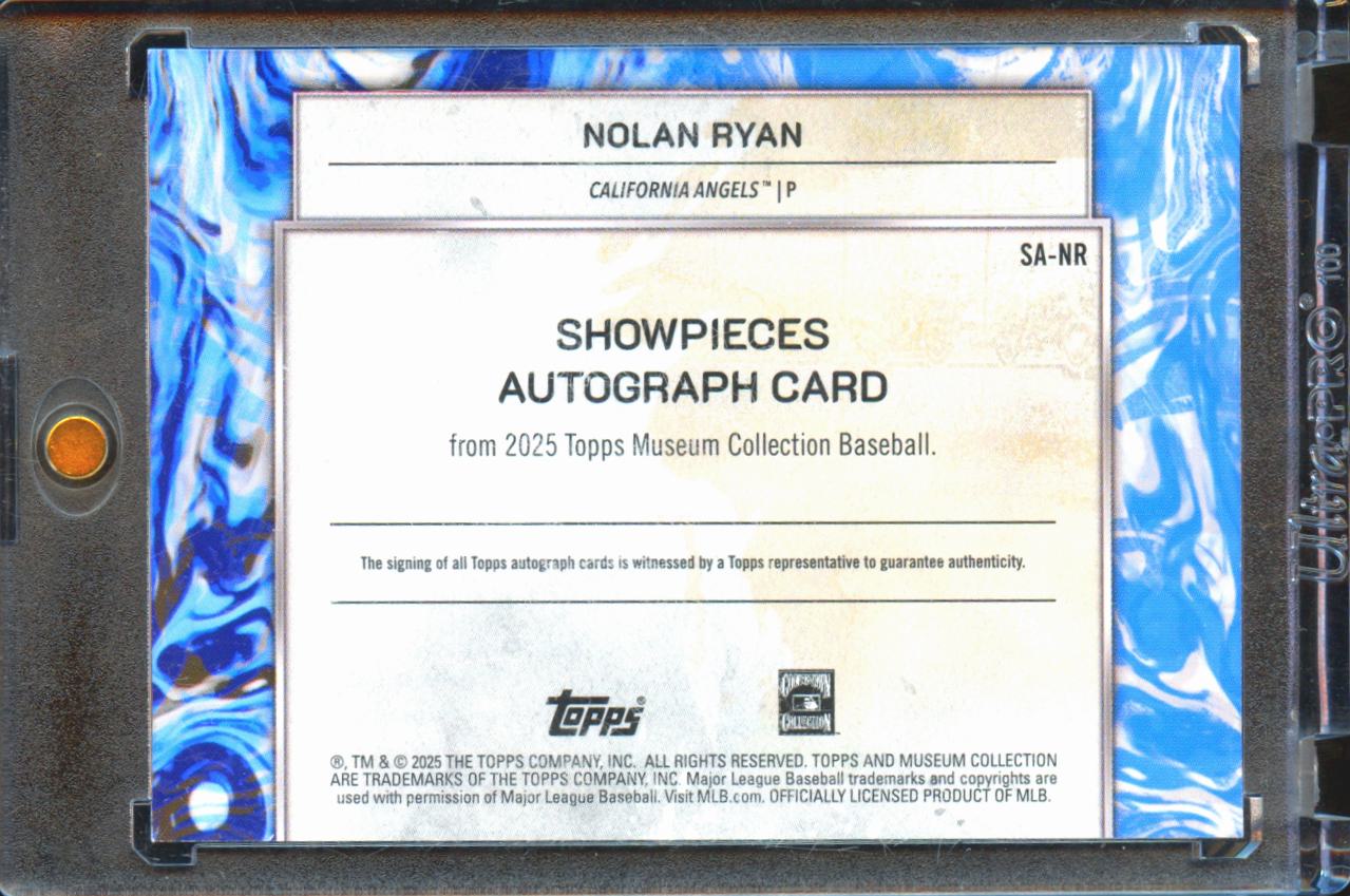 Nolan Ryan 2025 Museum Collection Showpieces Auto Autograph 7/15 Angels