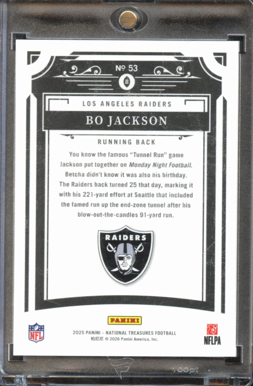 Bo Jackson 2025 National Treasures 84/99 Las Vegas Raiders