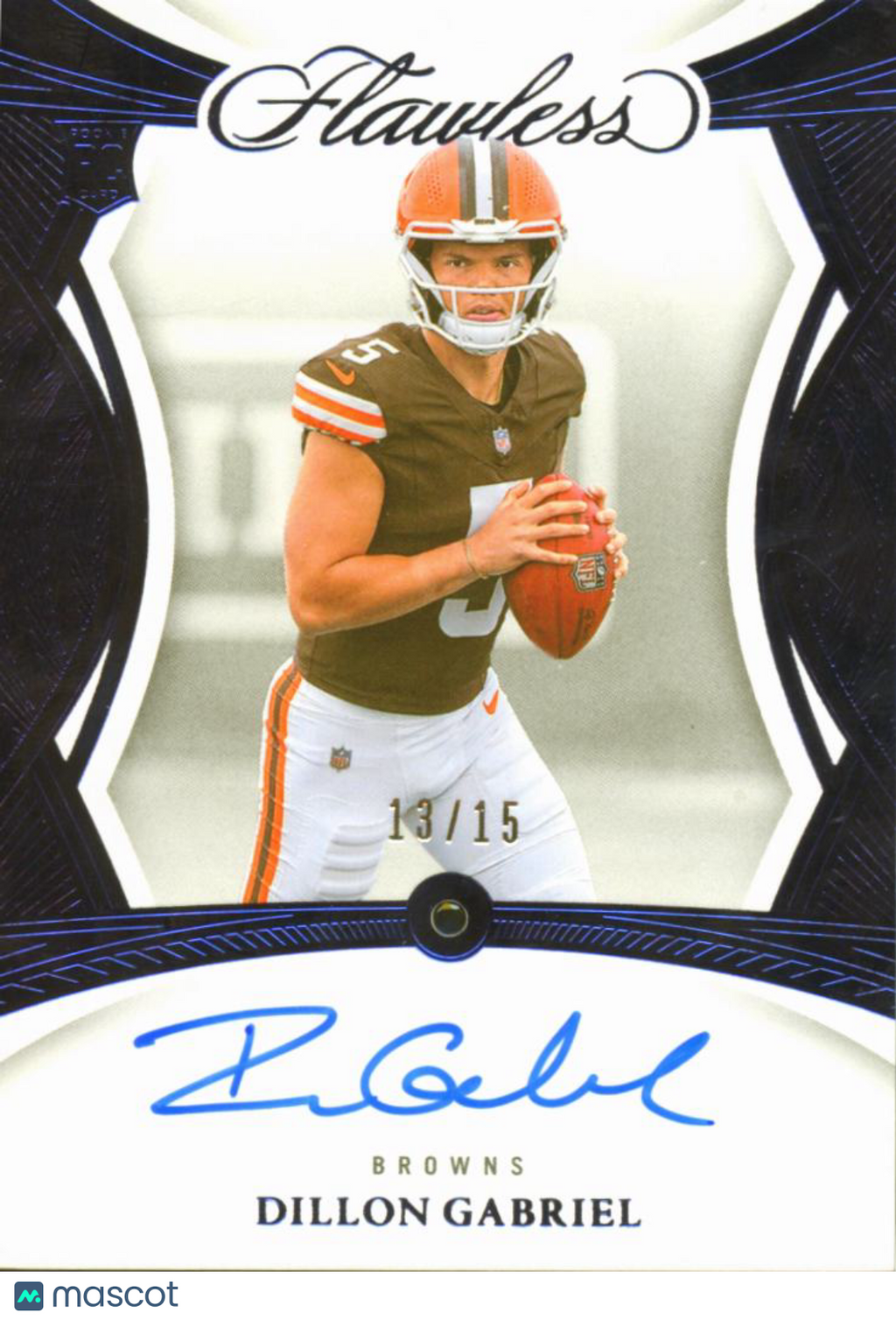 Dillon Gabriel 2026 Panini Flawless Auto Sapphire /15 Cleveland Browns