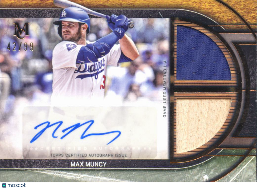 Max Muncy 2025 Museum Collection Auto Autograph Game Worn Patch 42/99 LA Dodgers