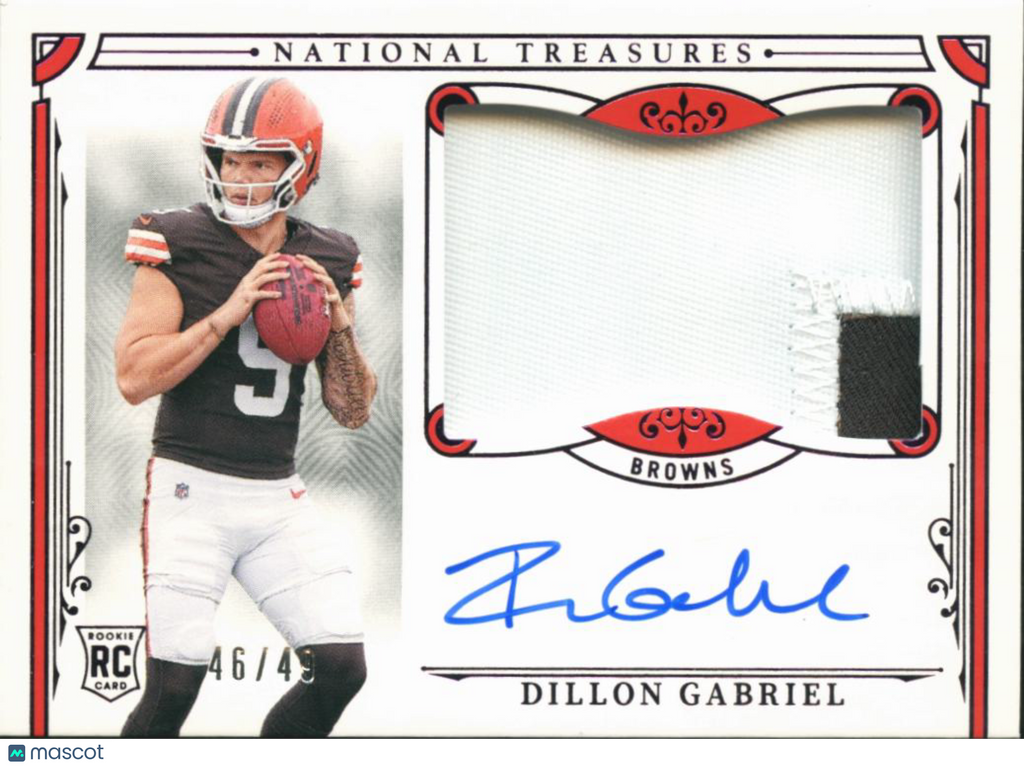 Dillon Gabriel 2025 National Treasures Auto Autograph Patch RC 46/49 Browns