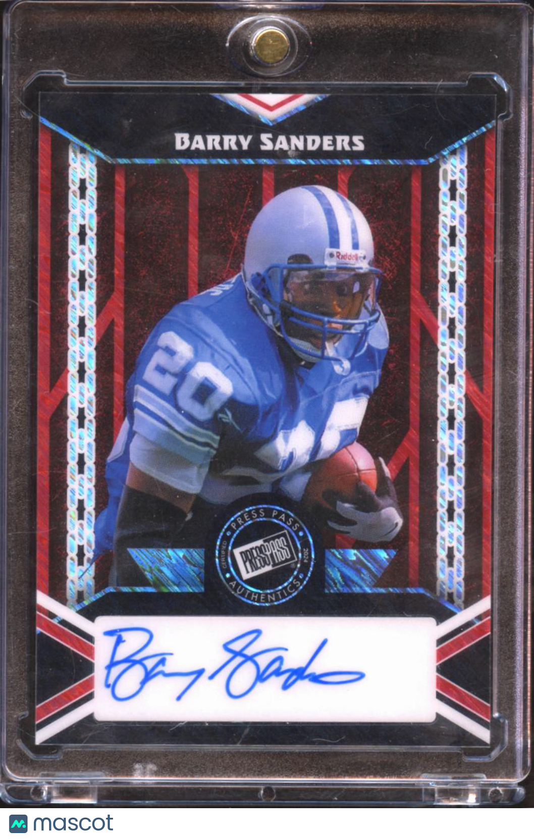 Barry Sanders 2024 Leaf Press Pass Auto Autograph 4/4 Detroit Lions