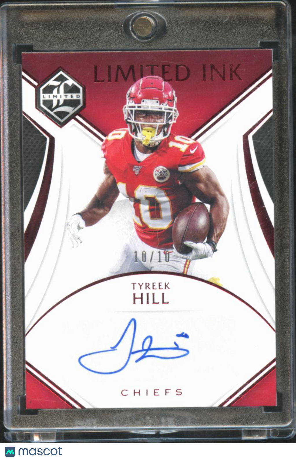 Tyreek Hill 2020 Limited Limited Ink Red Auto Autograph Jersey # 10/10 KC Chiefs