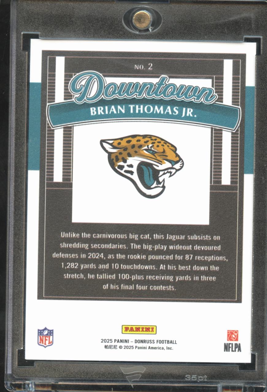 Brian Thomas Jr. 2025 Donruss DOWNTOWN SSP CASE HIT Jacksonville Jaguars