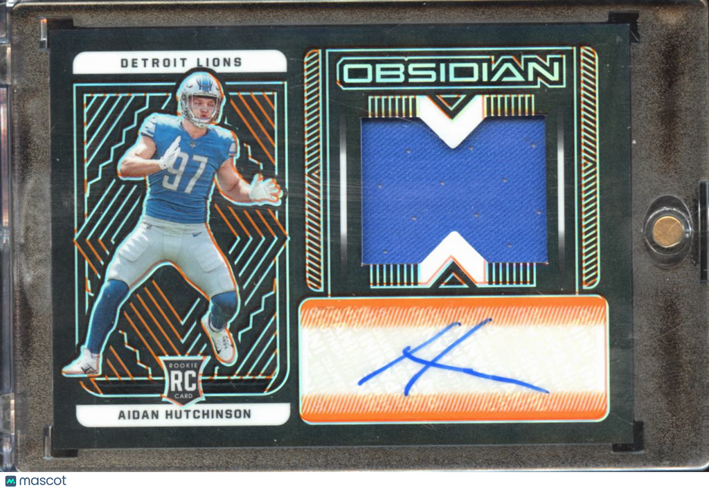 Aidan Hutchinson 2022 Obsidian Auto Autograph Patch RC 11/99 Detroit Lions