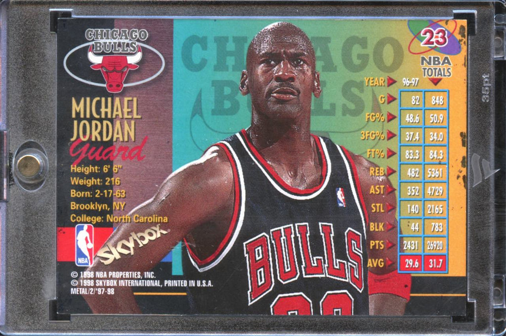 Michael Jordan 1997-98 SkyBox Metal Universe Card #23 Chicago Bulls